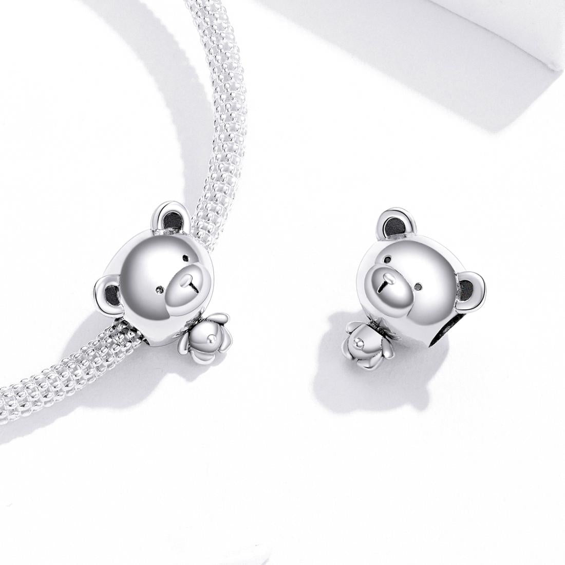 925 Sterling Silver Bear Bead Bracelet Accessories
