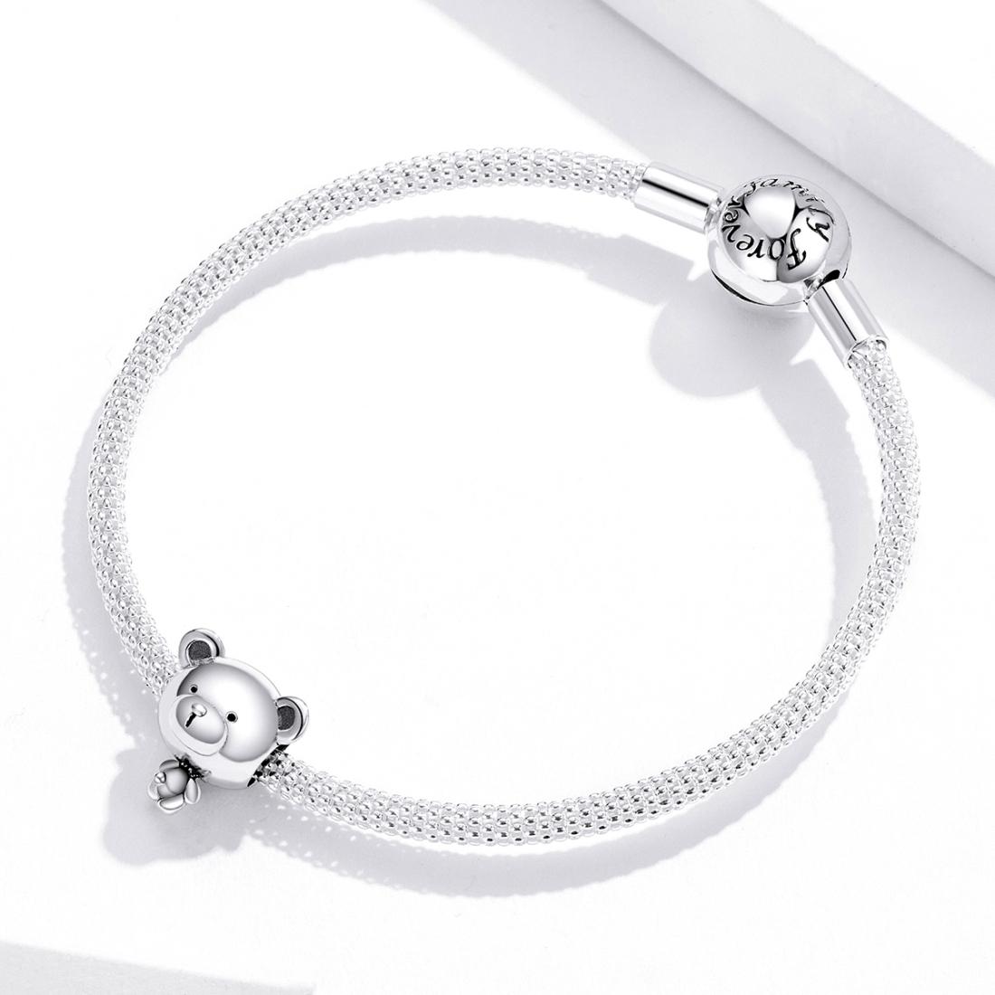 925 Sterling Silver Bear Bead Bracelet Accessories