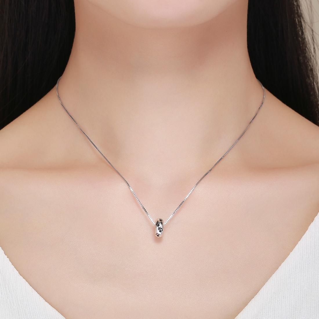 925 Sterling Silver Pet Imprint Diamond Bead Bracelet Accessory