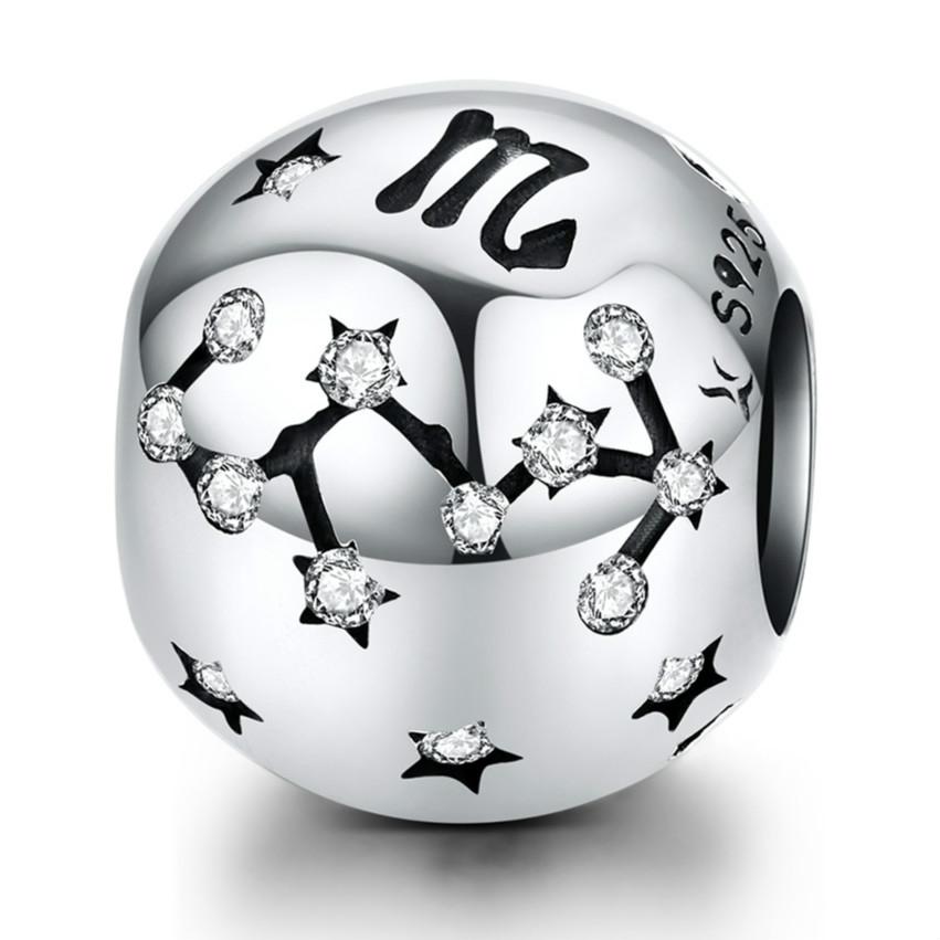 925 Sterling Silver Diy Beaded Bracelet For Scorpio Style - Scorpio