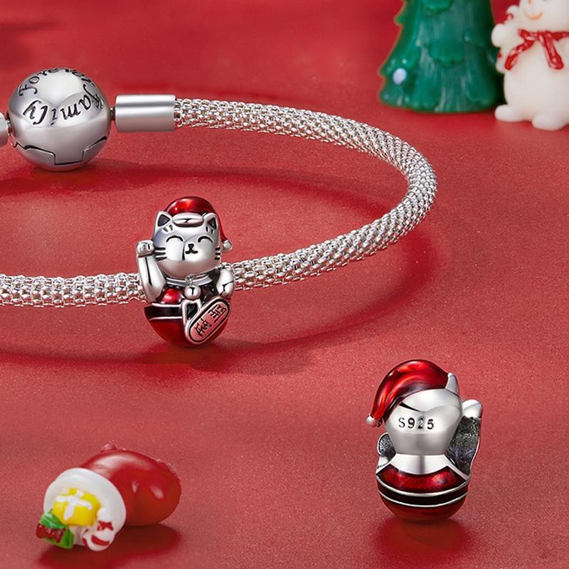 925 Sterling Silver Christmas Bead Diy Accessories