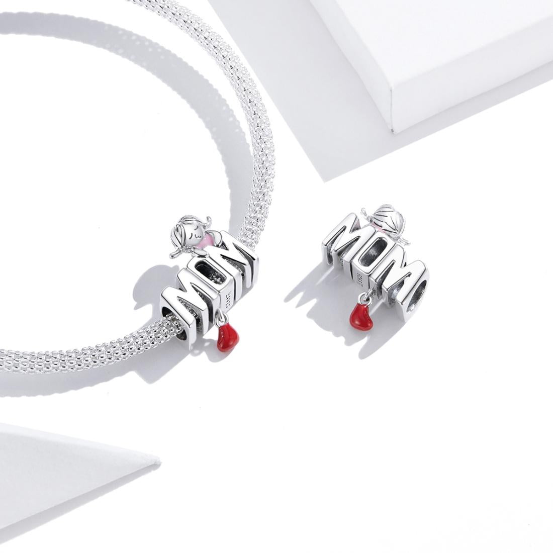 925 Sterling Silver Mom Beads For Diy Bracelets & Necklaces