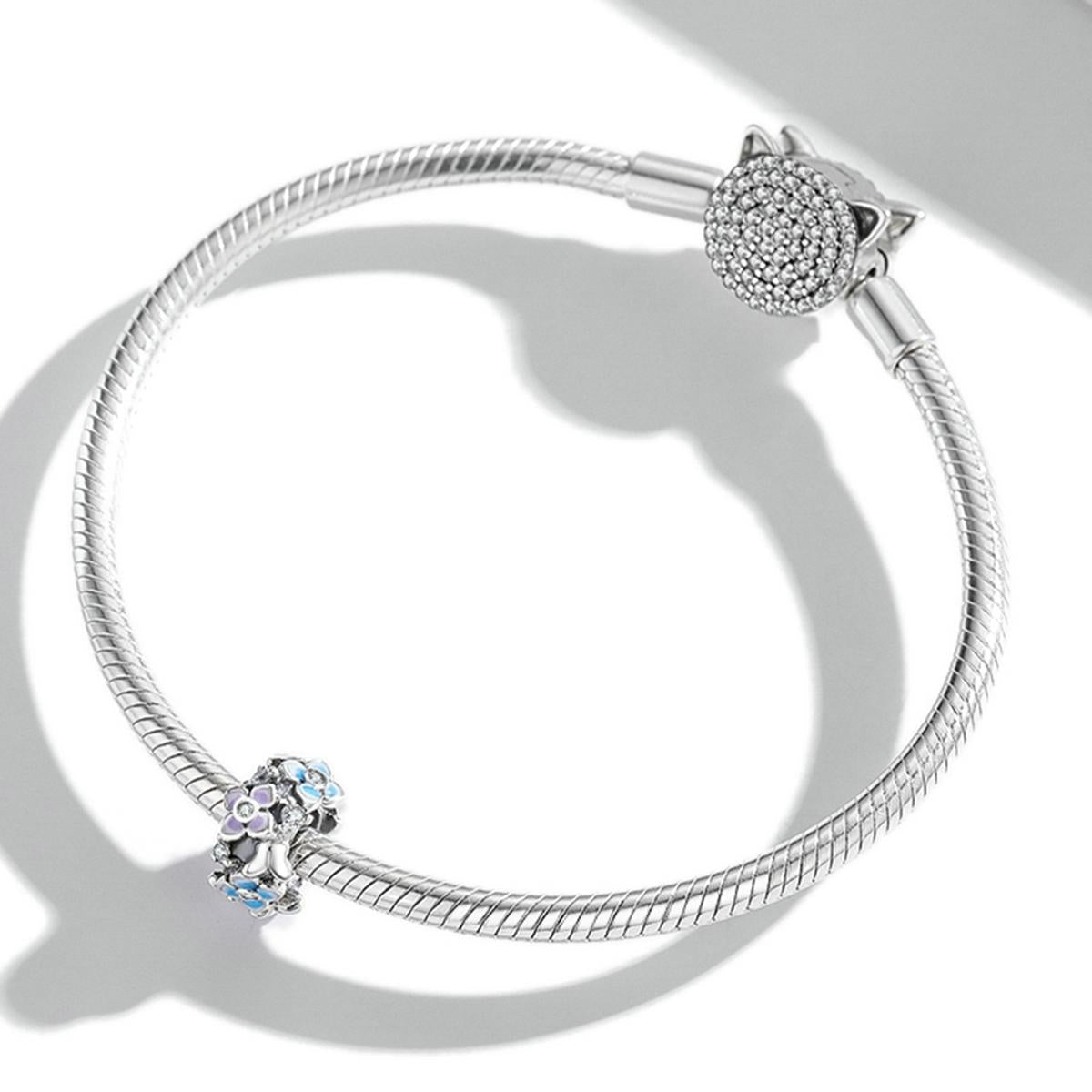 925 Sterling Silver Butterfly Love Flower Beads For Diy Bracelets & Necklaces