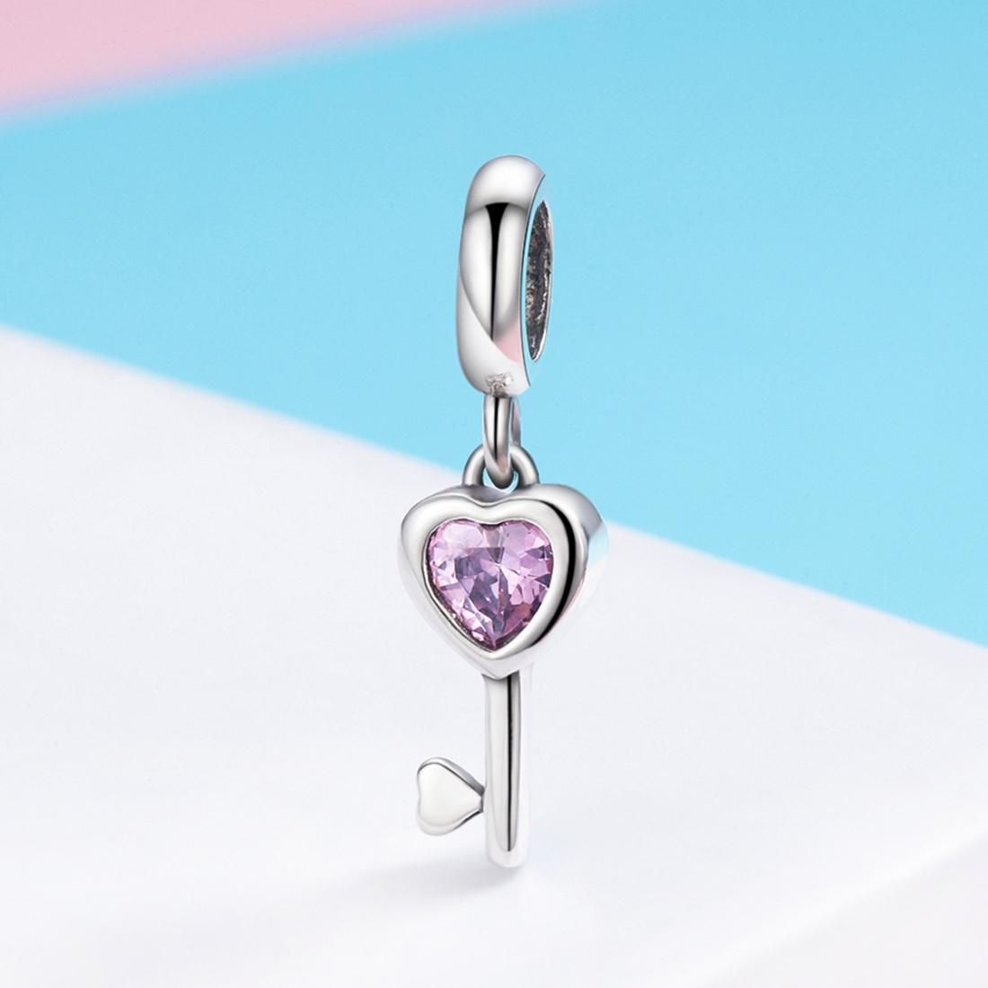 925 Sterling Silver Diamond Heart Spoon Bracelet