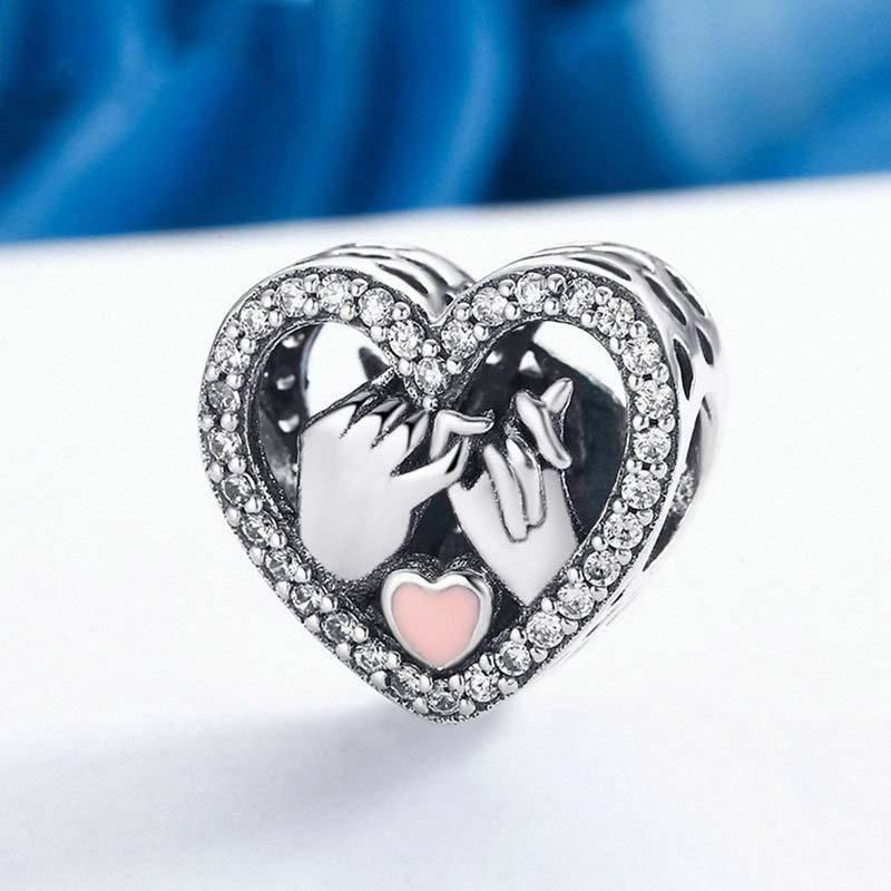 925 Sterling Silver Heart Diamond Accessories