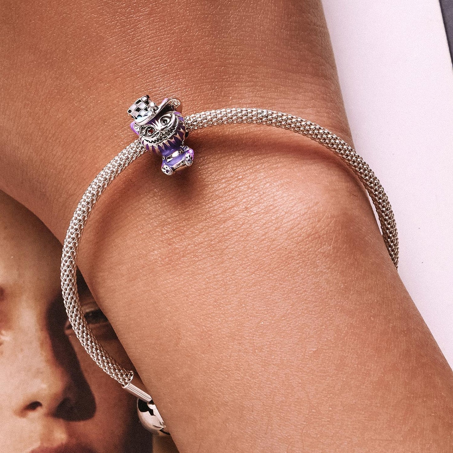 925 Sterling Silver Cat Bead For Diy Bracelet Or Necklace