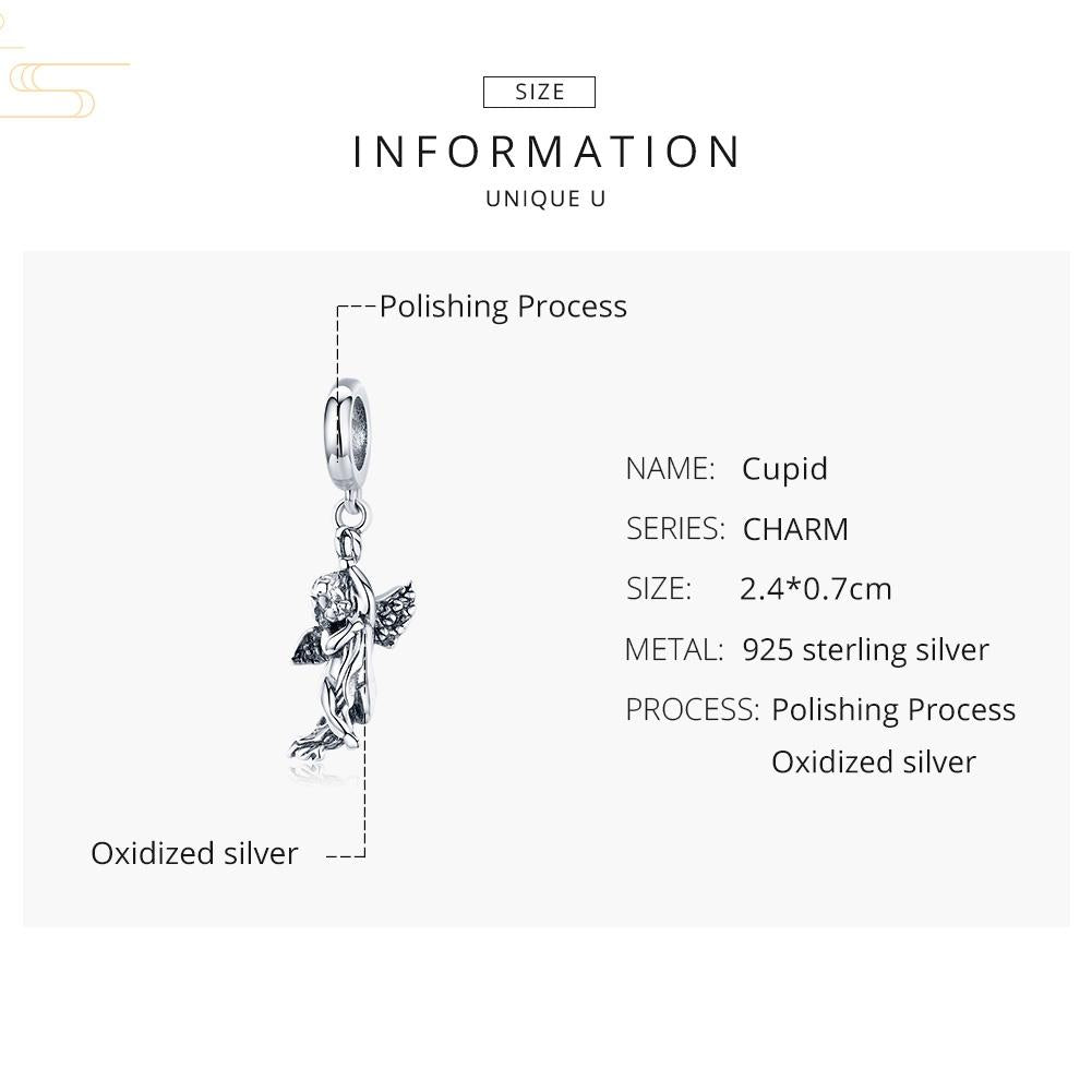 925 Sterling Silver Handmade Cupid Pendant Diy Accessory