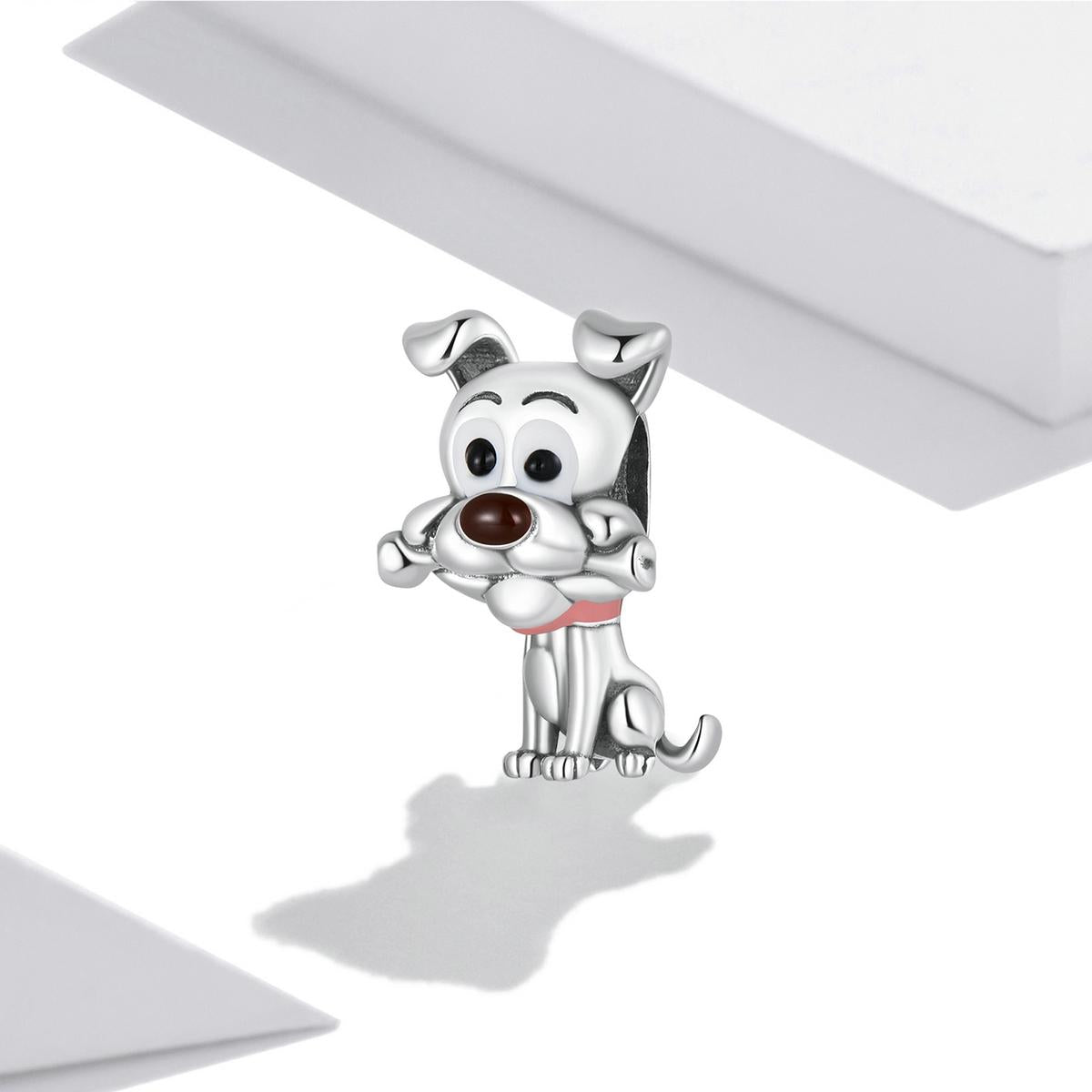 925 Sterling Silver Dog Beads For Diy Bracelets & Necklaces