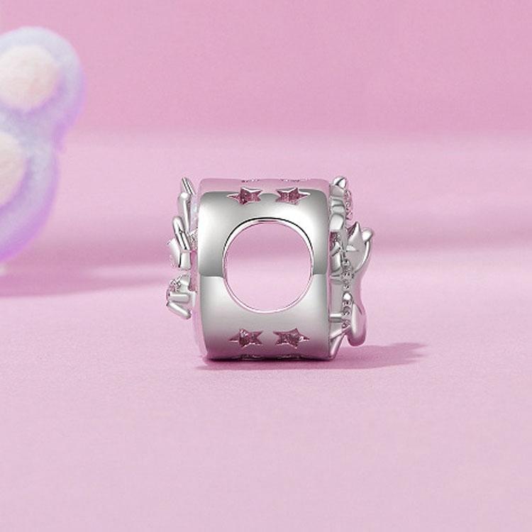 925 Sterling Silver Opal Moon Cat Pendant In Plating