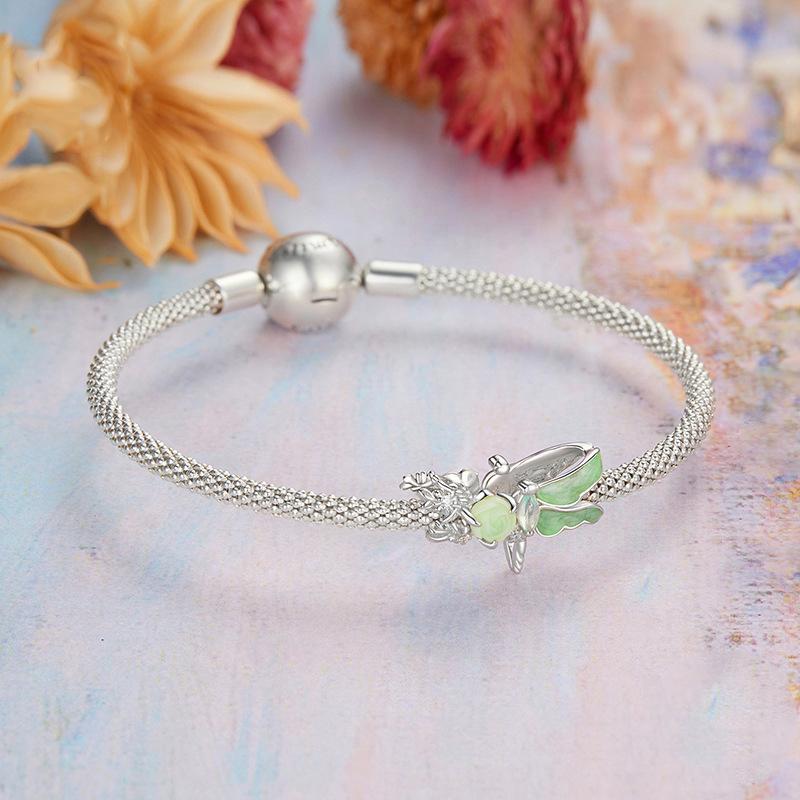 925 Sterling Silver Dragonfly Animal Bead