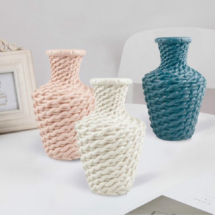 Versatile Plastic Vase for Fresh and Dried Floral Arrangements - Pink