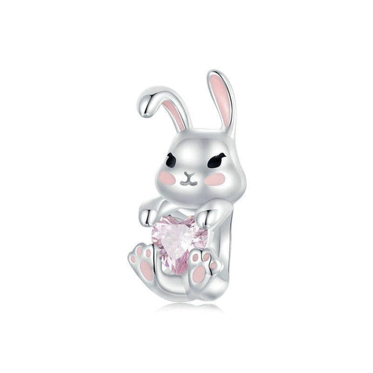 925 Sterling Silver Easter Bunny Diy Beads