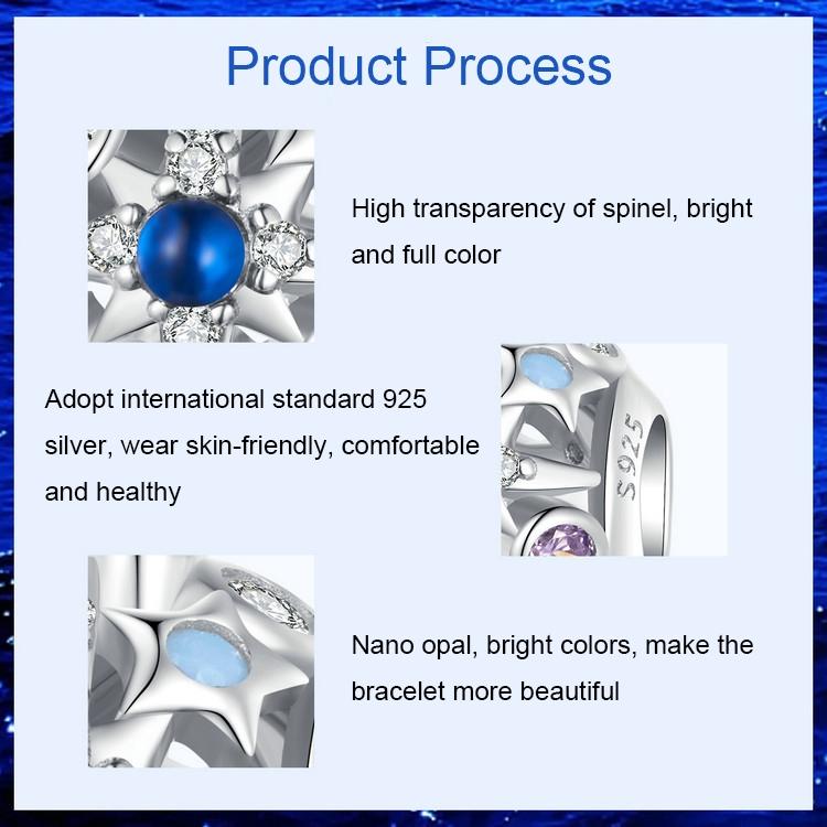 925 Sterling Silver Diy Bead Bracelet & Necklace Set