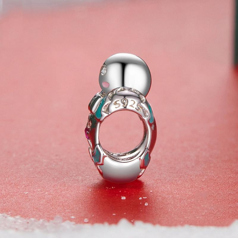 925 Sterling Silver Gingerbread Man Bracelet Charm