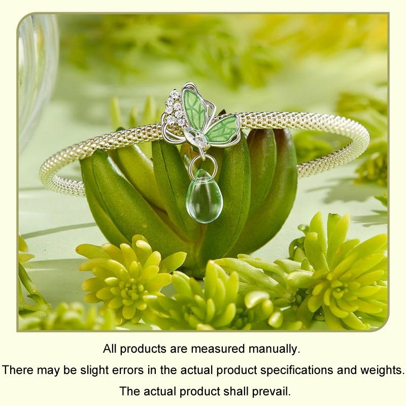 925 Sterling Silver Platinum Plated Butterfly Water Drop Diy Beads