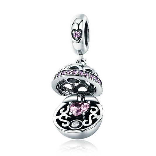 925 Sterling Silver Zircon Pendant With Parts - Scc689