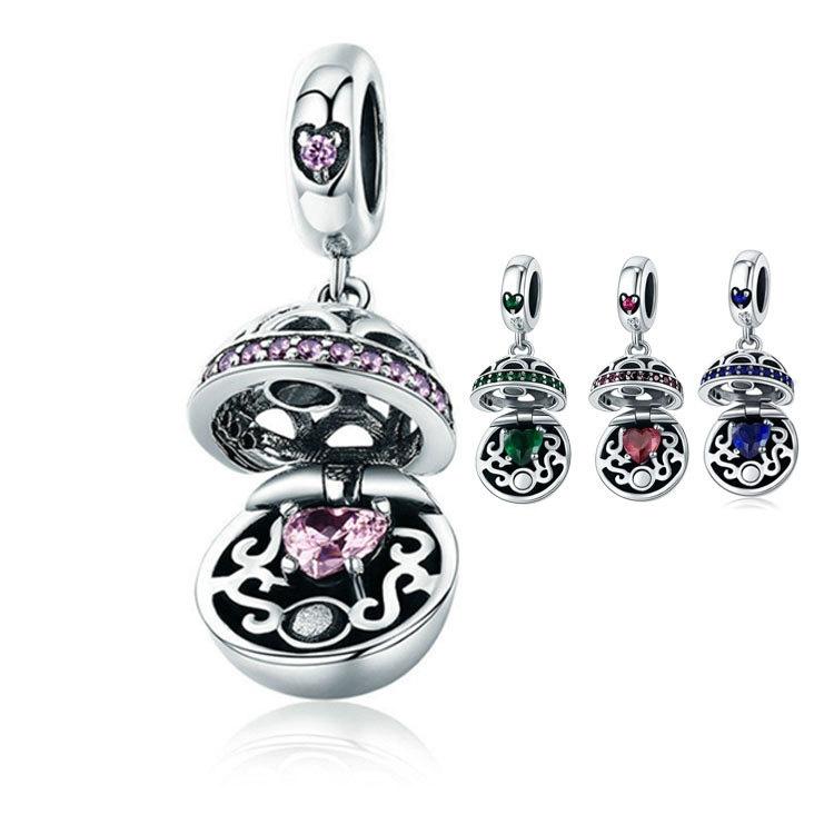 925 Sterling Silver Zircon Pendant With Parts - Scc689