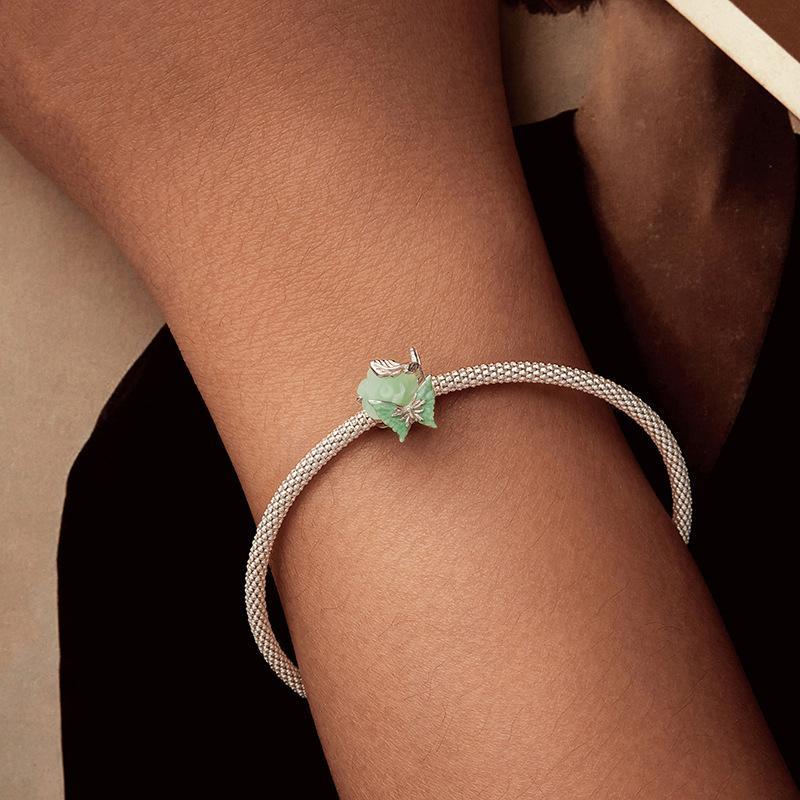 925 Sterling Silver Rose Butterfly Animal Beads