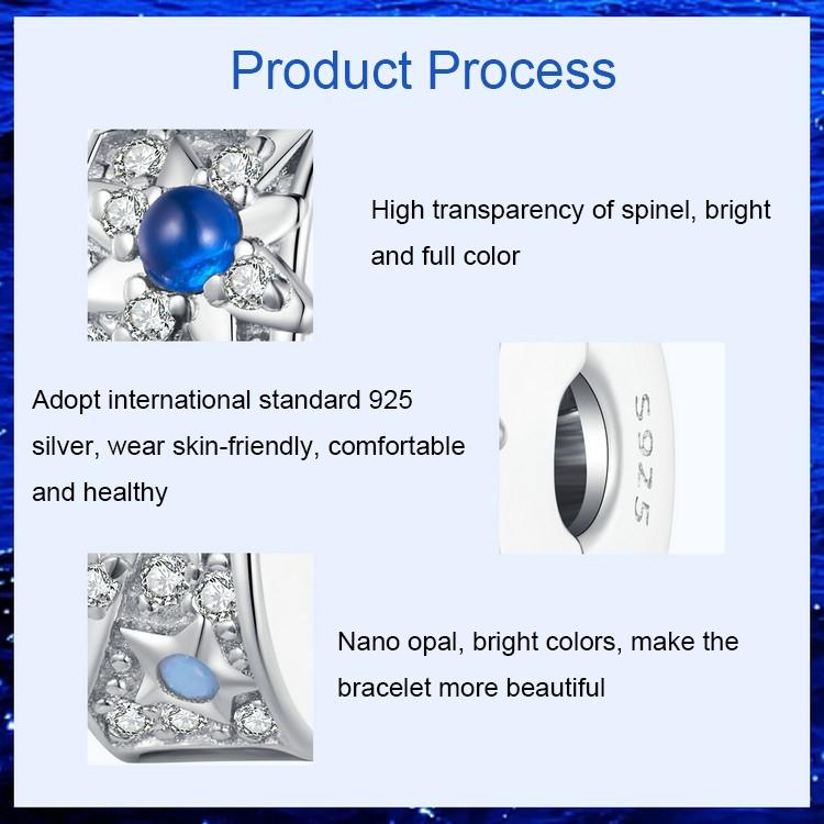 925 Sterling Silver Diy Bracelet Beads & Pendant Set