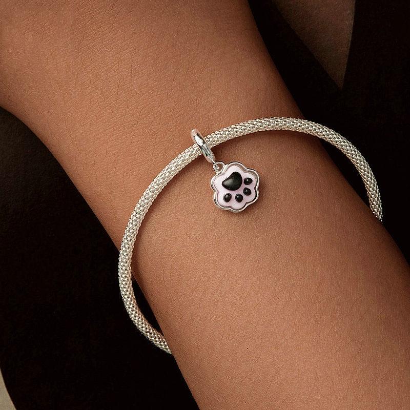 925 Sterling Silver Platinum Plated Luminous Cat Claw Pendant