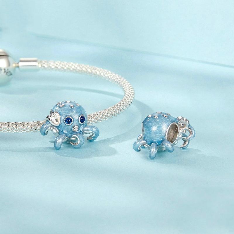 925 Sterling Silver Ocean Octopus Diy Beads