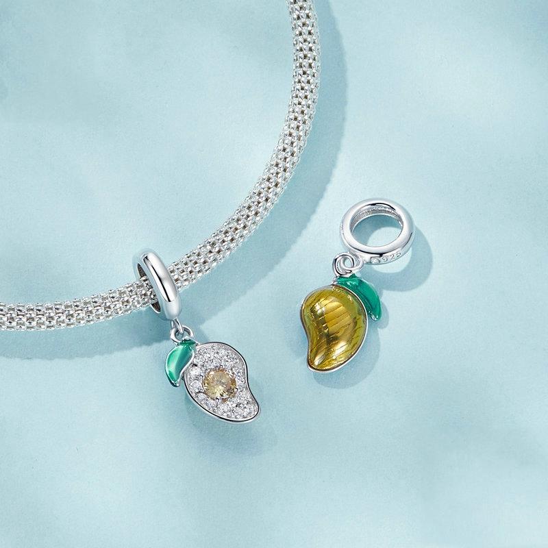 925 Sterling Silver Mango Bracelet Pendant