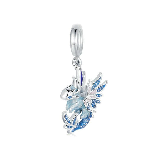 925 Sterling Silver Dragon Pendant Beads