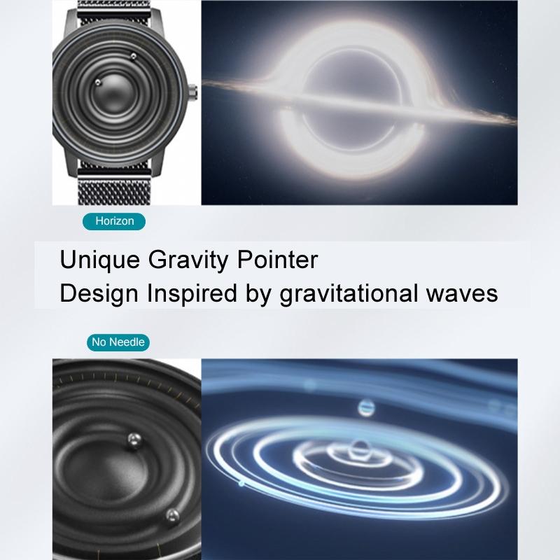 Stainless Steel Men Quartz Watch with Magnetic Strap - 40mm - Silver