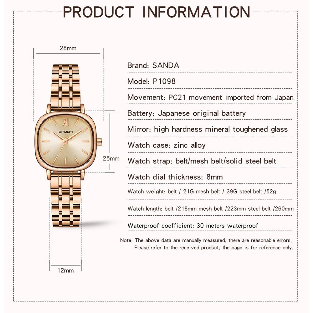 Women Oval Dial Quartz Watch with Simple Bar Scale - Mesh Belt Rose Gold