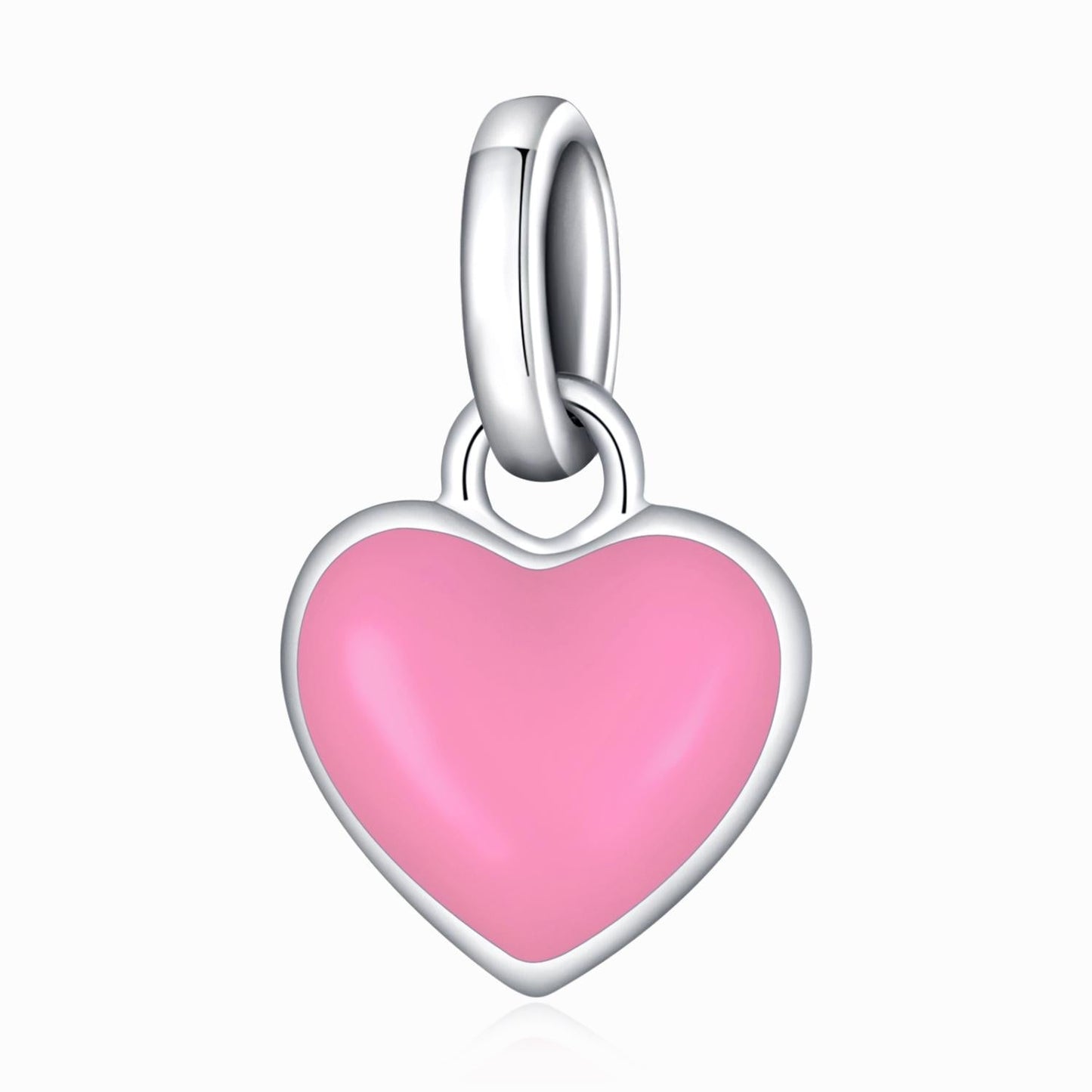 925 Sterling Silver Heart Pendant For Diy Bracelets & Necklaces - Yellow