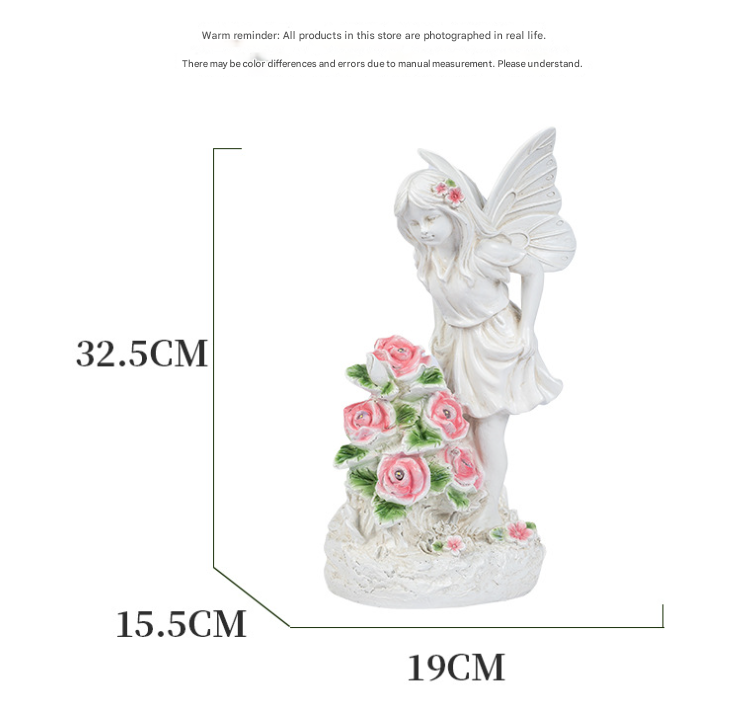 Solar Angel Fairy Garden Statue - Elegant Outdoor Decor